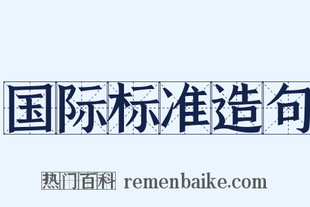 国际标准造句是什么意思的图片